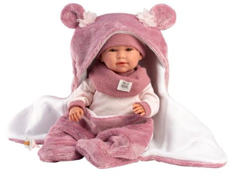Lalka bobas Mimi płacząca z kocyko-przewijak. 42cm