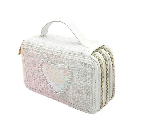 Girabrilla Piórnik tweedowy 3 poziomy biały