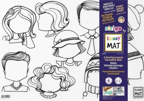 Mata transparentna Twarze Funny Mat STRIGO