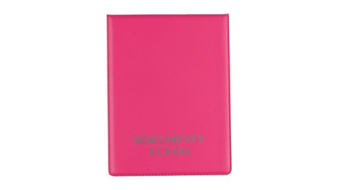 Okładka na dokumenty ucznia pion pink