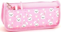 Piórnik tuba duża Króliczki różowy