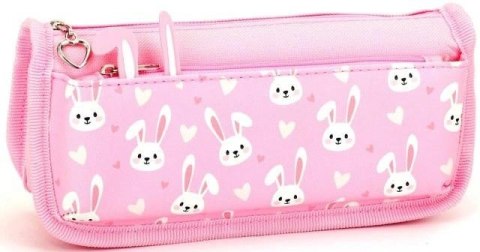 Piórnik tuba duża Króliczki różowy