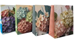 Torba prezentowa L kwiaty MIX