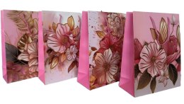 Torba prezentowa L kwiaty MIX