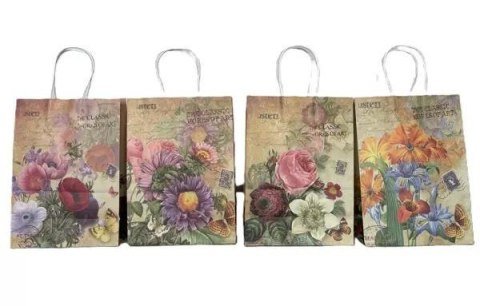 Torba prezentowa M kwiaty MIX