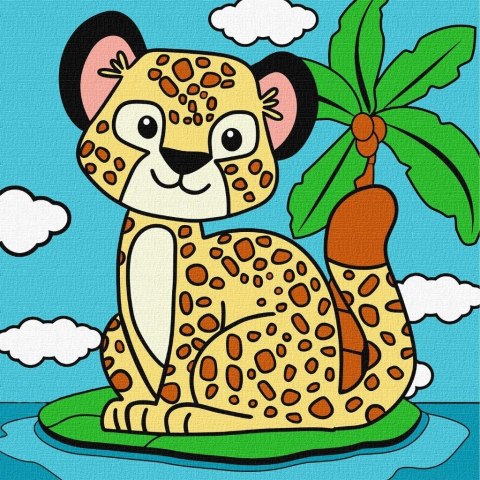 Malowanie po numerach - Gepard 25x25cm