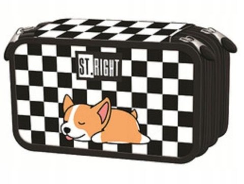 Piórnik potrójny z wyposażeniem PC5 Sleepy Corgi