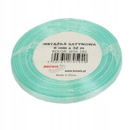 Wstążka satynowa miętowa 6mm x 32m