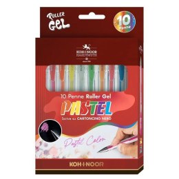 Długopisy żelowe pastel 10 kolorów