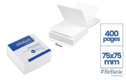 Karteczki 75x75mm białe 400szt