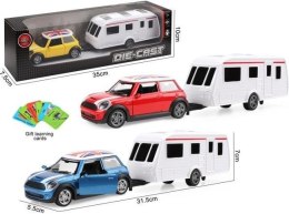 Auto metal z przyczepą otwierane drzwi, karty MIX