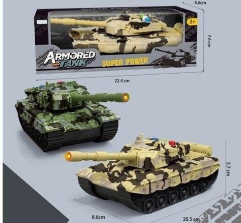 Czołg z napędem i światłem MIX