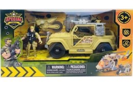 Jeep wojskowy z akcesoriami