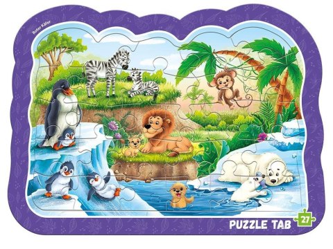 Puzzle ramkowe. Zwierzęta w zoo