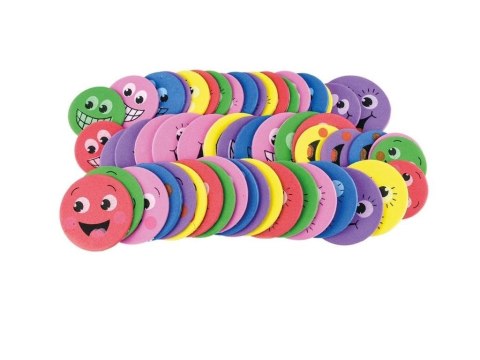 Naklejki z pianki uśmiechy 54szt