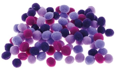 Pompony fioletowe 10mm 100szt