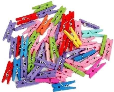 Klamerki ozdobne małe różnokolorowe