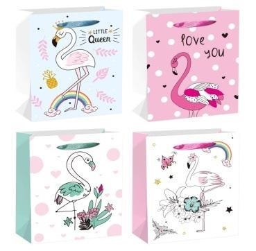 Torebka prezentowa L Flaming szerokie dno