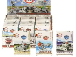 Metalowe klocki do skręcania z narzędziami MIX