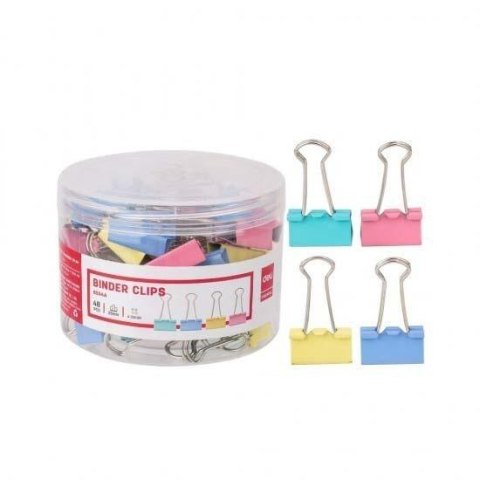 Klipsy mix kolorów 25mm 48szt DELI