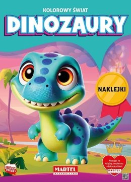 Kolorowanka Kolorowy świat Dinozaury z naklejkami