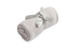 Kocyk ażurowy Moli jasny szary