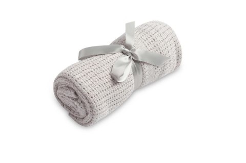 Kocyk ażurowy Moli jasny szary