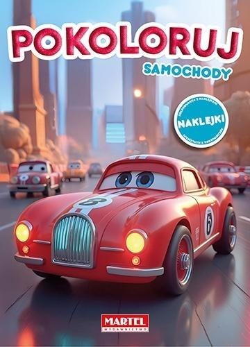 Kolorowanka Pokoloruj samochody z naklejkami