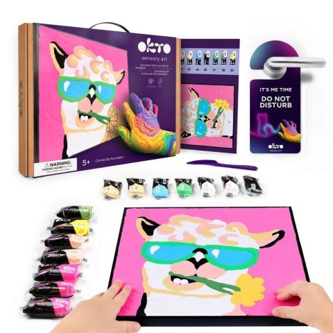 Kolorowanka z masy plastycznej po numerach Lama