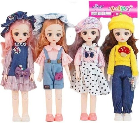 Lalka stylowa zginane ręce i nogi 29cm MIX