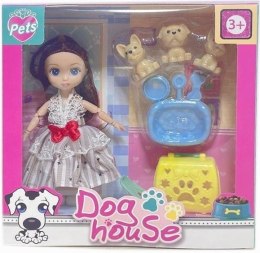 Lalka z pieskami i akcesoriami