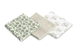 Pielucha bambusowa 3-pak słonik grey 70x80cm