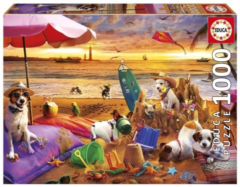 Puzzle 1000 Psy na plaży