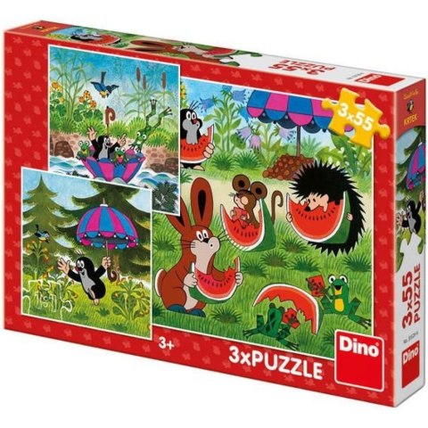 Puzzle dla dzieci 3w1 Krecik i parasol