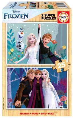 Puzzle drewniane 2x25 Kraina Lodu