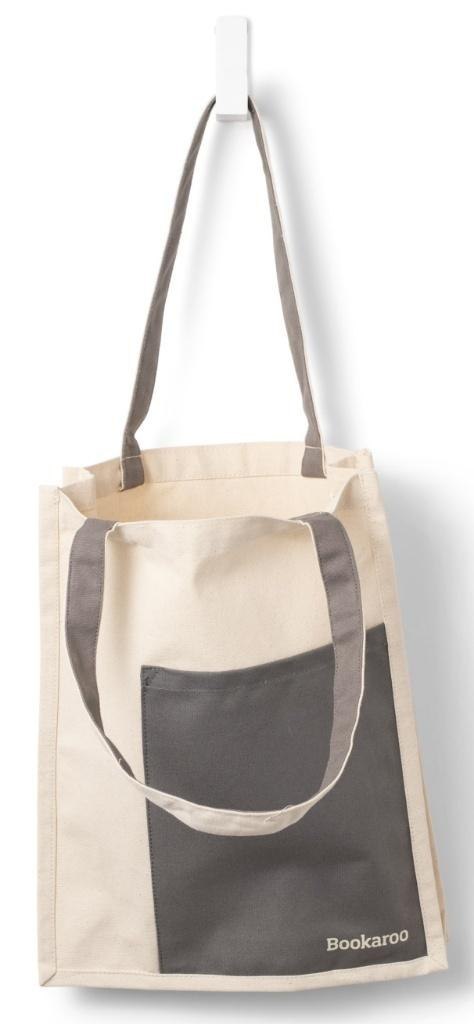 Bookaroo Torba bawełniana Charcoal&Cream