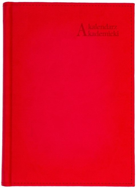 Kalendarz akad. 2025/2026 A5 tyg. Vivella czerwony