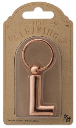 Metalowy brelok do kluczy litera L Keyring