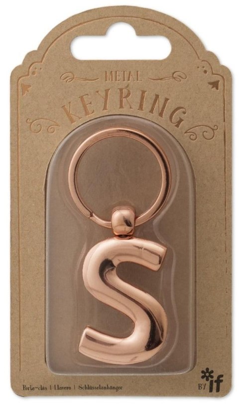 Metalowy brelok do kluczy litera S Keyring