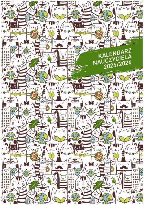 Kalendarz nauczyciela 2025/2026 B6 tyg. PCV Koty