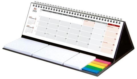 Kalendarz z notesem 2025/2026 Maxi czarny