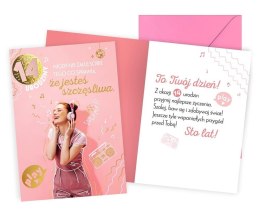 Karnet Urodziny 14 dziewczynka
