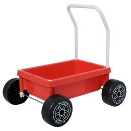 Wózek z cichymi kołami czerwony
