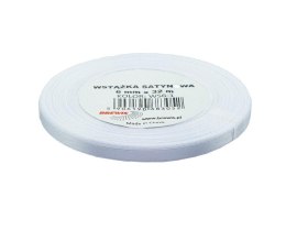 Wstążka satynowa biała 6mmx32m