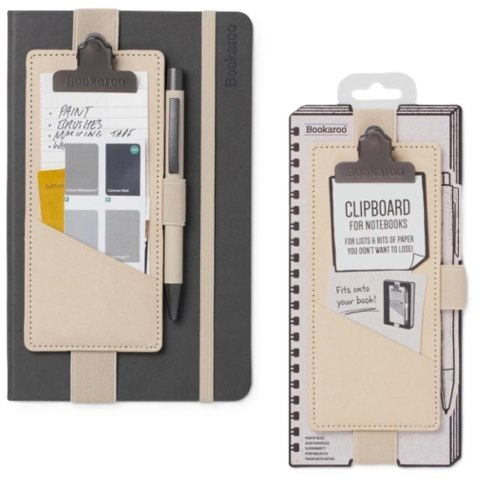 Bookaroo Clipboard for Notebooks - kremowa