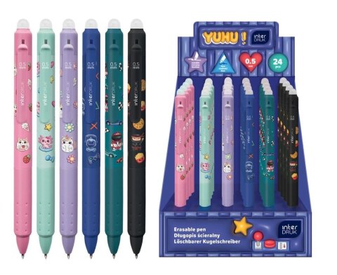 Długopis ścieralny auto z gripem Yuhu (24szt)