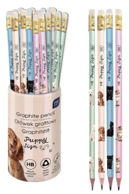 Ołówek z gumką Puppy Sign (36szt)