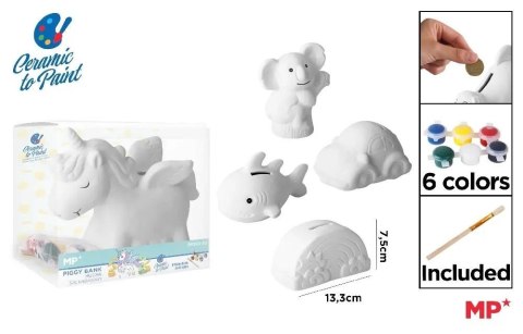 Skarbonka ceramiczna do malowania MIX