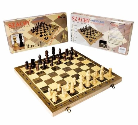 Szachy drewniane magnetyczne 39,5x39,5cm