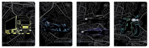 Zeszyt A5/32K 3kol linia 70g UV Cars (10szt)